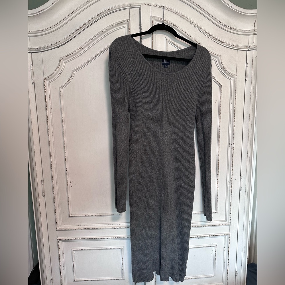 GAP Maternity CashSoft Rib Midi Sweater Dress XL